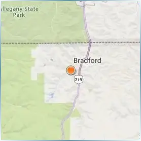 University of Pittsburgh Bradford Location Map University of Pittsburgh Bradford Location Map